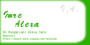 imre alexa business card